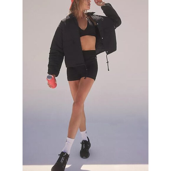 🎉LAST CHANCE🎉 FP MOVEMENT Off The Bleachers Coaches Jacket / Black - Picture 2 of 11